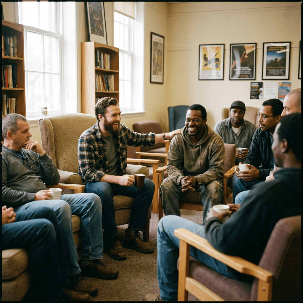 Supportive group meeting